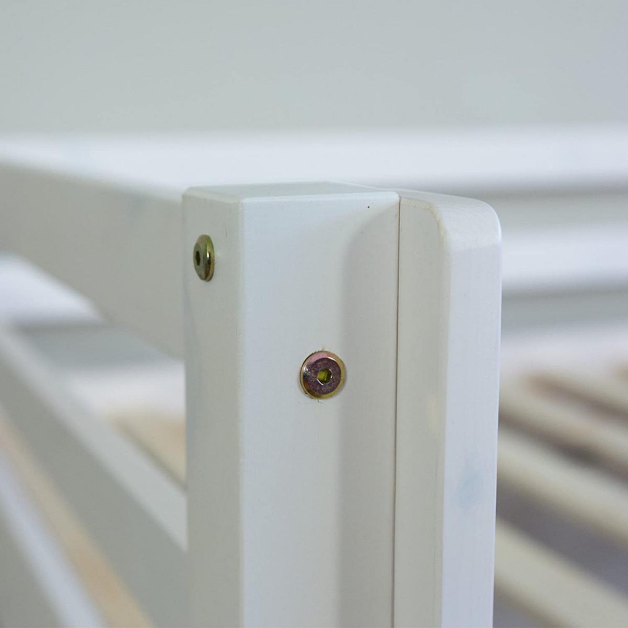 Voir la diapositive 4 : HomeStyle4U Lit Simple Blanc 90x200 en hauteur avec echelle et toboggan