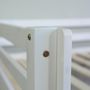 Voir la diapositive 4 : HomeStyle4U Lit Simple Blanc 90x200 en hauteur avec echelle et toboggan