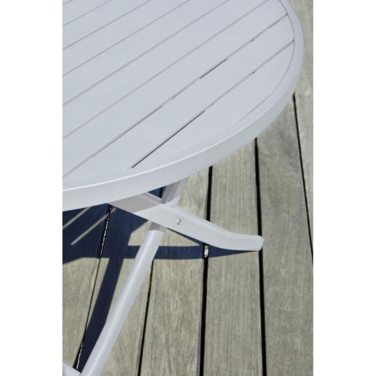Paris Prix Ensemble Table de Jardin Pliante & 4 Chaises  Marius  110cm Gris