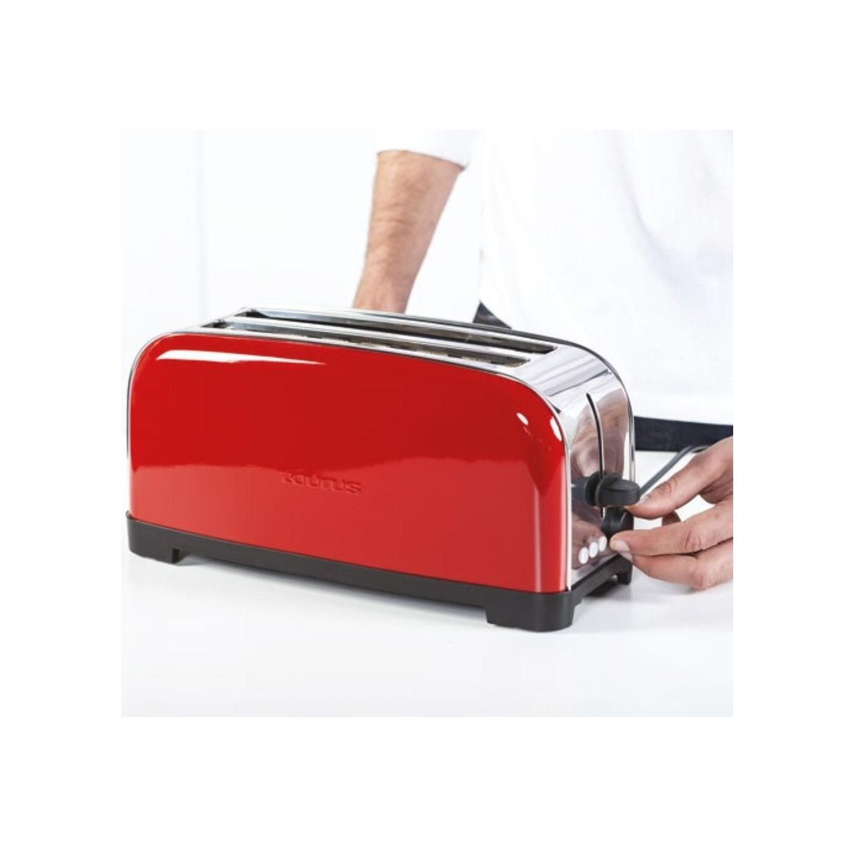 Taurus Grille-pains 2 fentes 1400w rouge - 960654000