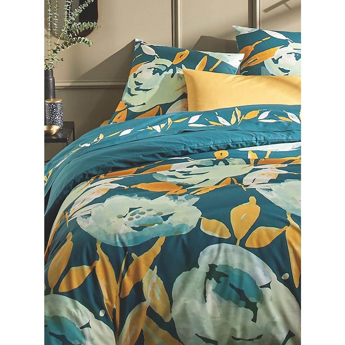 Home collection Parure de couette 100% coton 57 fils suzie