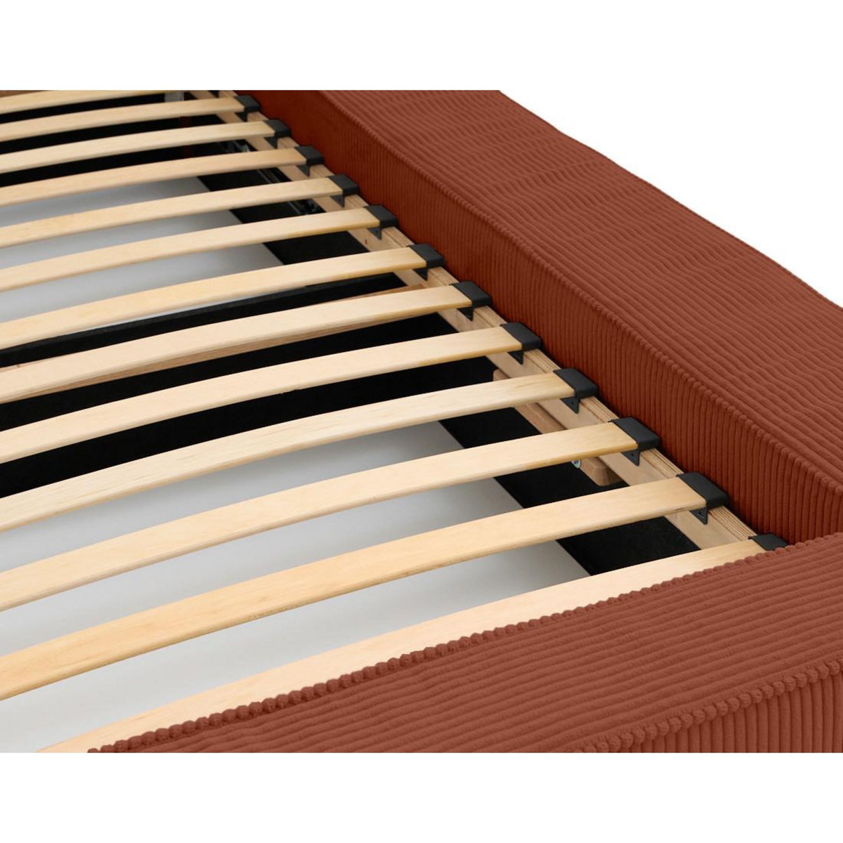 BEST MOBILIER Topaze - lit coffre - 160x200 cm - sommier inclus - velours côtelé