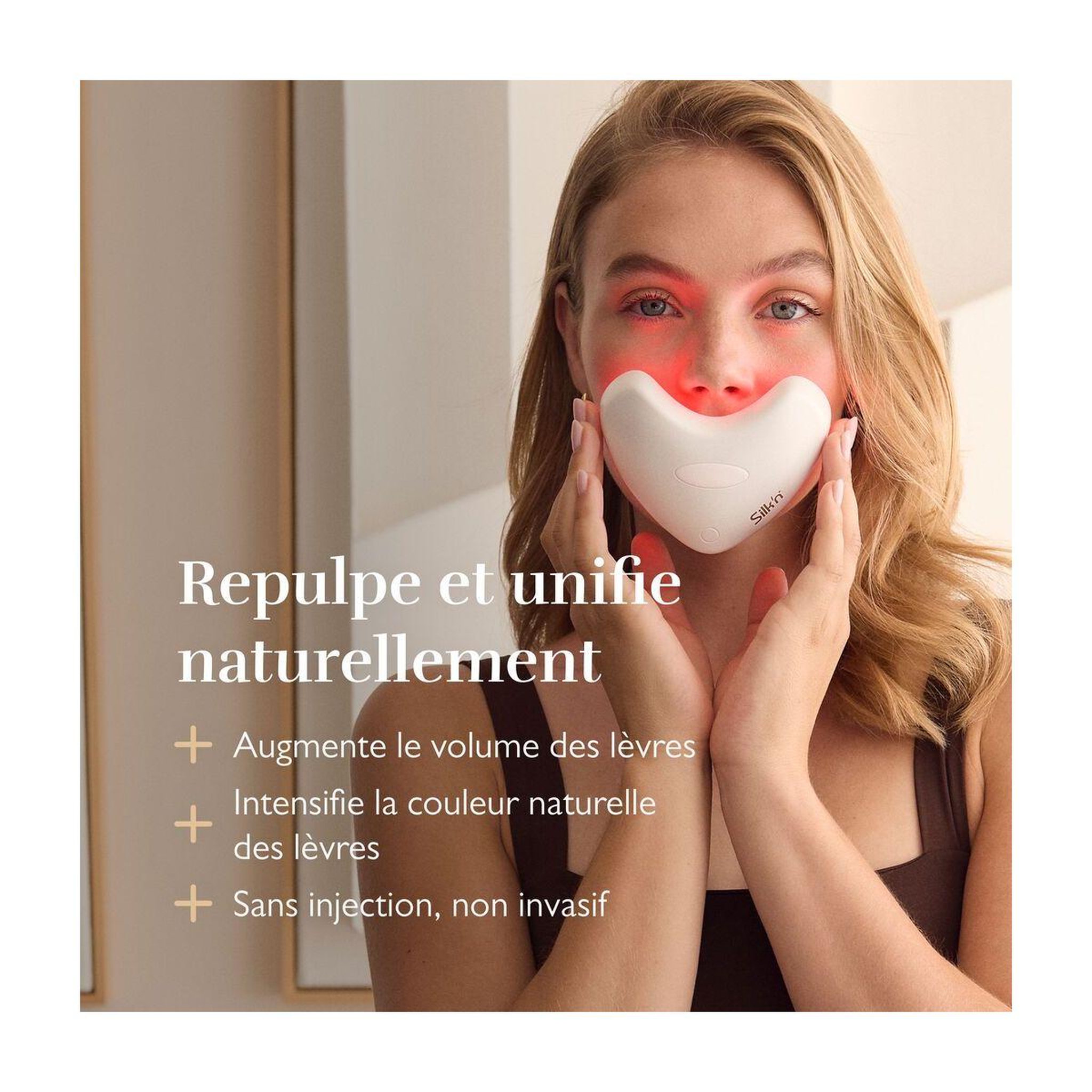 Voir la diapositive 3 : SILK'N Masque LED visage Lumilips  LLM1PE1001