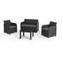 Voir la diapositive 1 : ALLIBERT by KETER Salon de jardin en résine – Allibert by KETER - 4 personnes – SAN REMO – Gris graphite