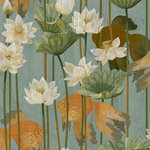 DUTCH WALLCOVERINGS DUTCH WALLCOVERINGS Papier peint Poisson/fleur Vert