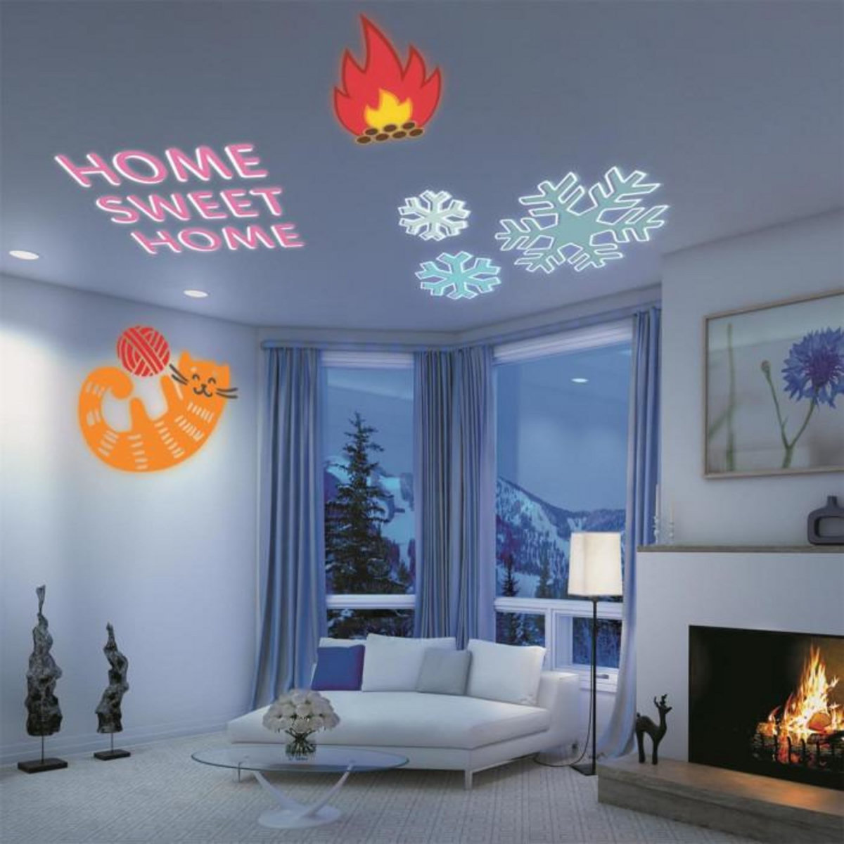 Paris Prix Projecteur à Led Design  4 Disques  16cm Noir