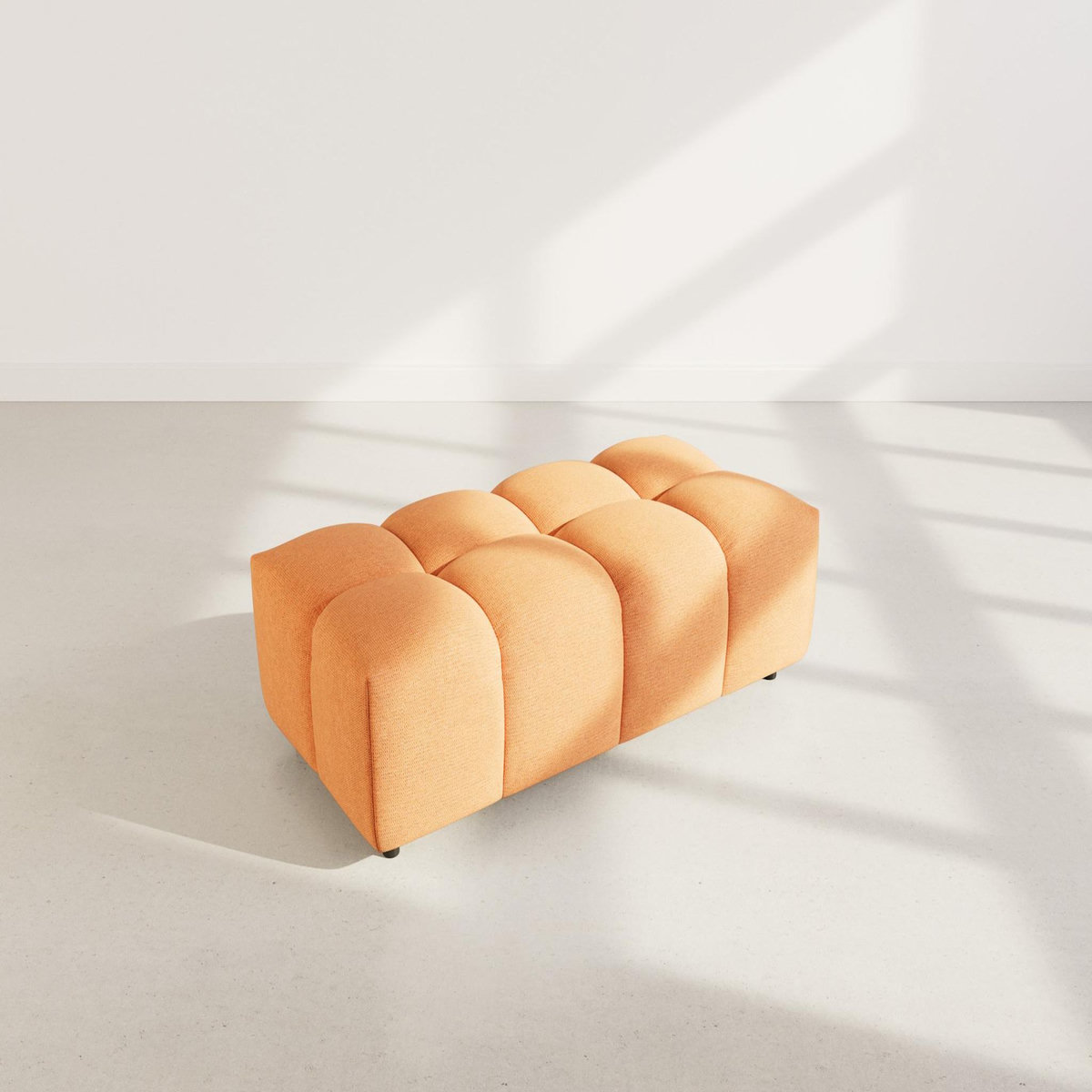 LISA DESIGN Adelaide - pouf en tissu texturé