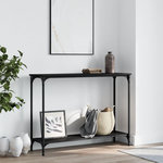 VIDAXL Table console noir 101x30,5x75 cm bois d'ingenierie