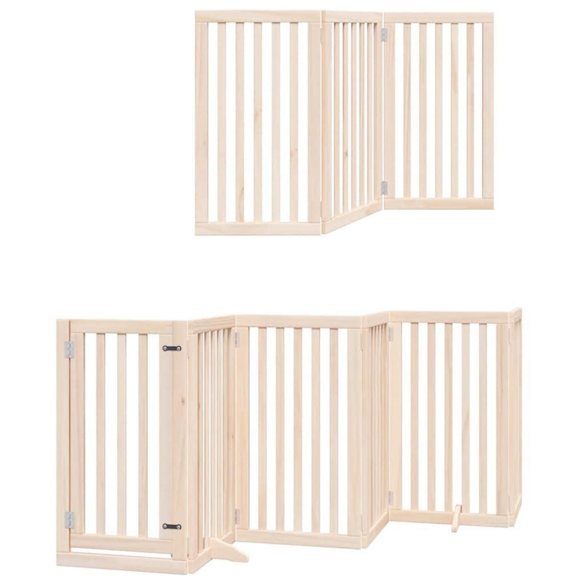 VIDAXL Barriere pour chien porte pliable 12 panneaux bois de peuplier