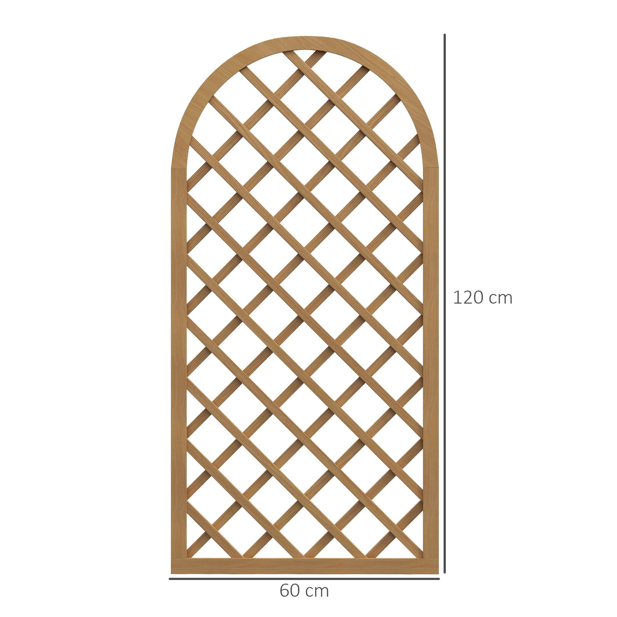 Voir la diapositive 3 : OUTSUNNY Lot de 2 treillis bois pour plantes grimpantes dim. 60L x 120H cm sapin pré-huilé