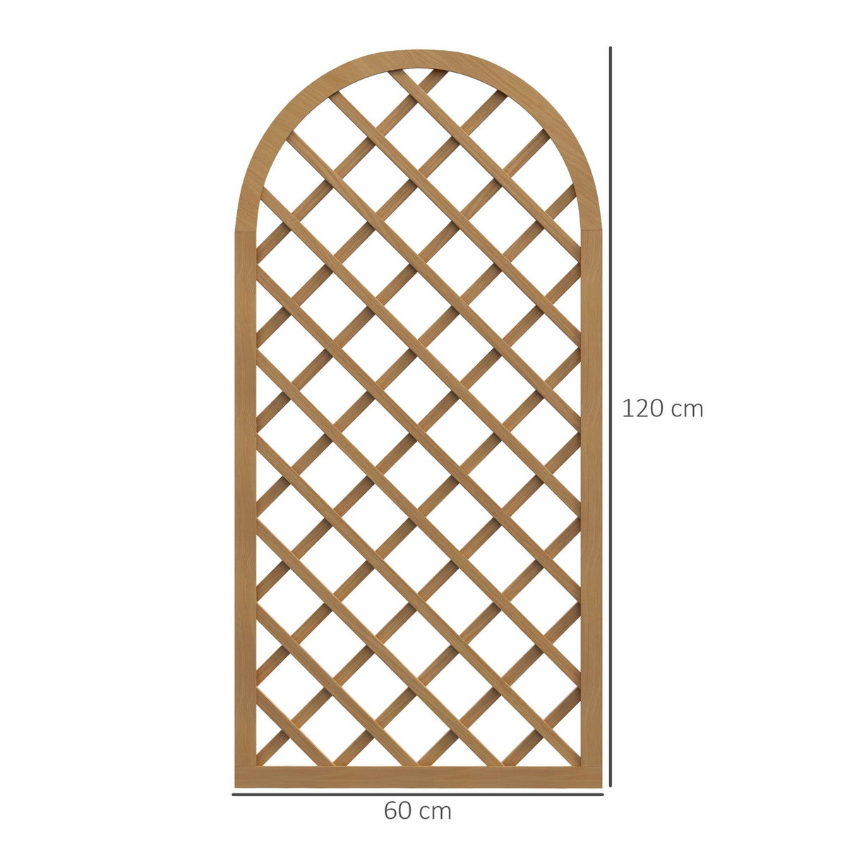 OUTSUNNY Lot de 2 treillis bois pour plantes grimpantes dim. 60L x 120H cm sapin pré-huilé