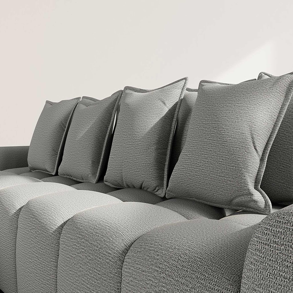 LISA DESIGN Adelaide - canapé d'angle réversible 4 places en tissu texturé