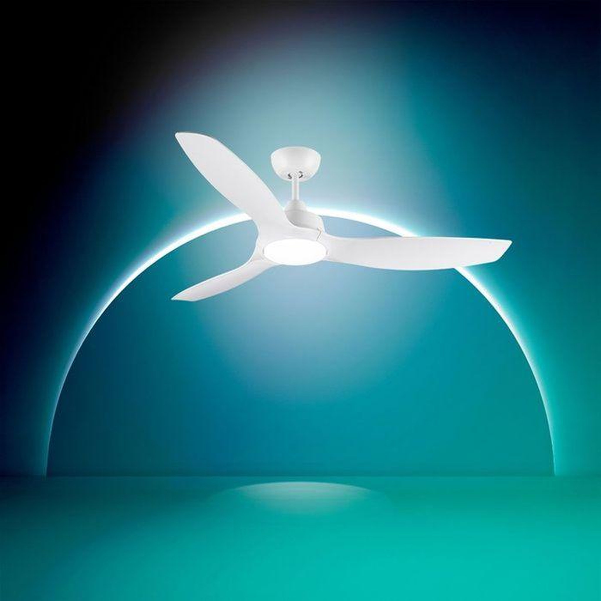 Voir la diapositive 2 : Philips Ventilateur de plafond - Philips - Pales fixes - Lumiere blanche réglable -Blanc/Blanc - télécommande incluse