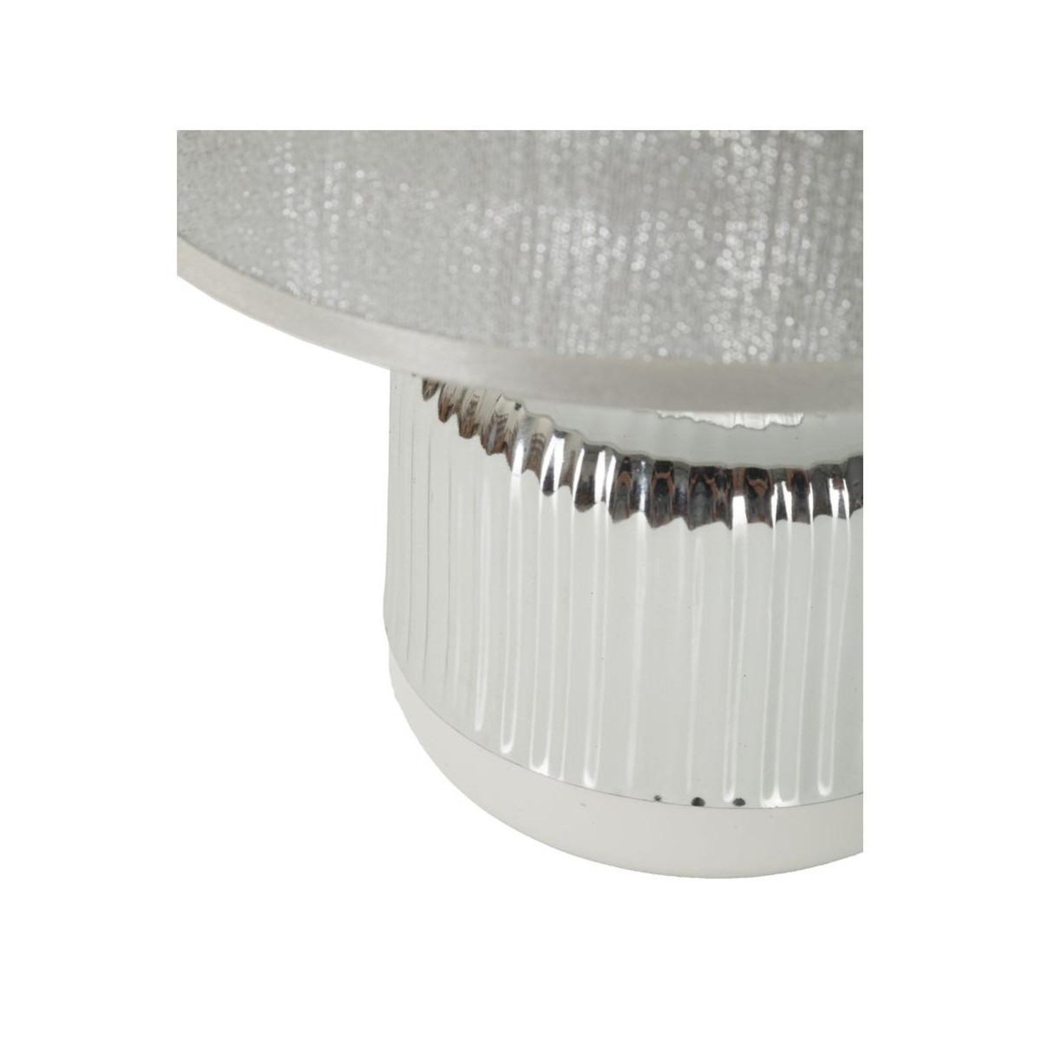 Voir la diapositive 4 : Paris Prix Lampe à poser en céramique  lucina  29cm argent & blanc