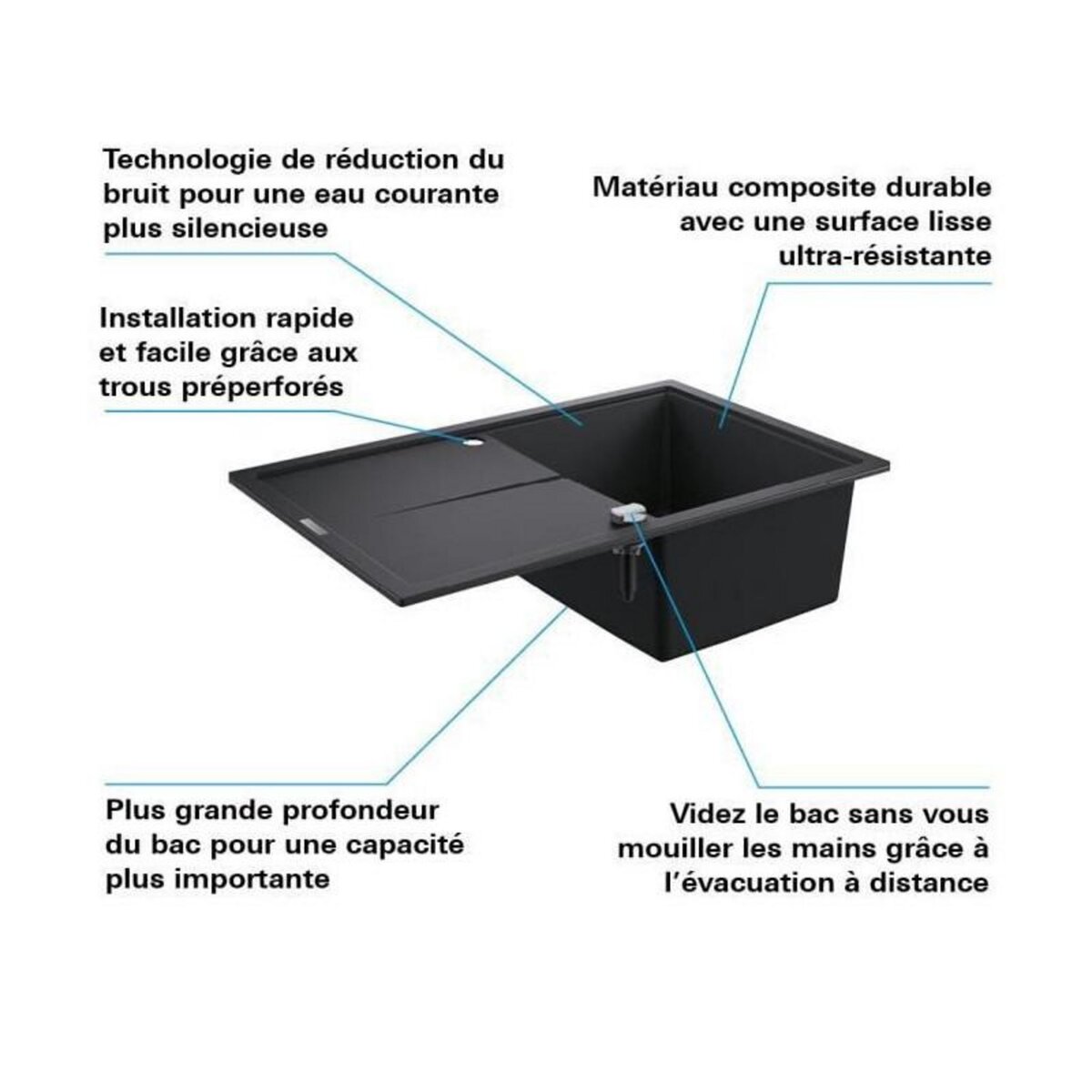 Grohe Evier composite avec egouttoir - GROHE - K200