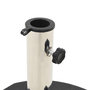 Voir la diapositive 2 : VIDAXL Socle de parasol Granite 28,5 kg Rond Noir
