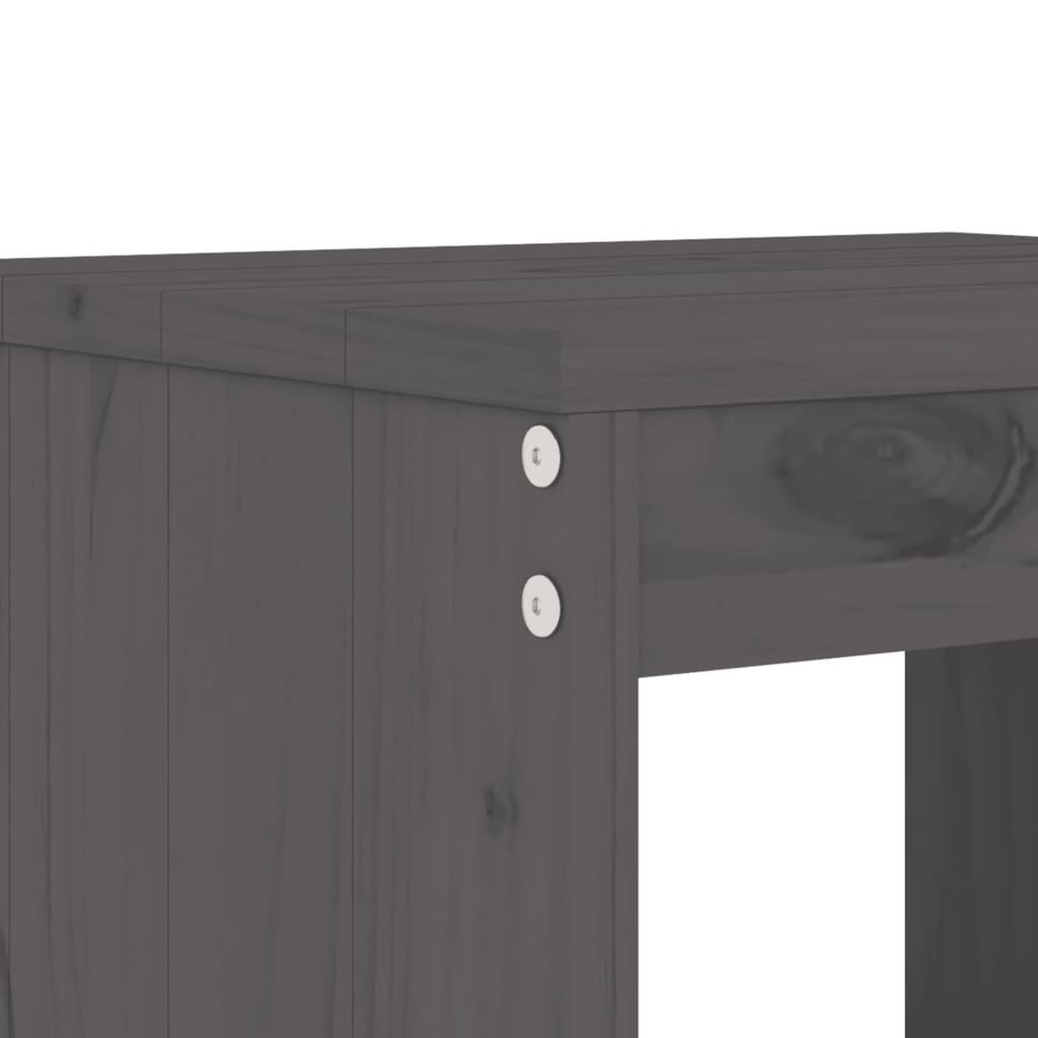 Voir la diapositive 5 : VIDAXL Ensemble de bar de jardin 3 pcs gris bois de pin massif
