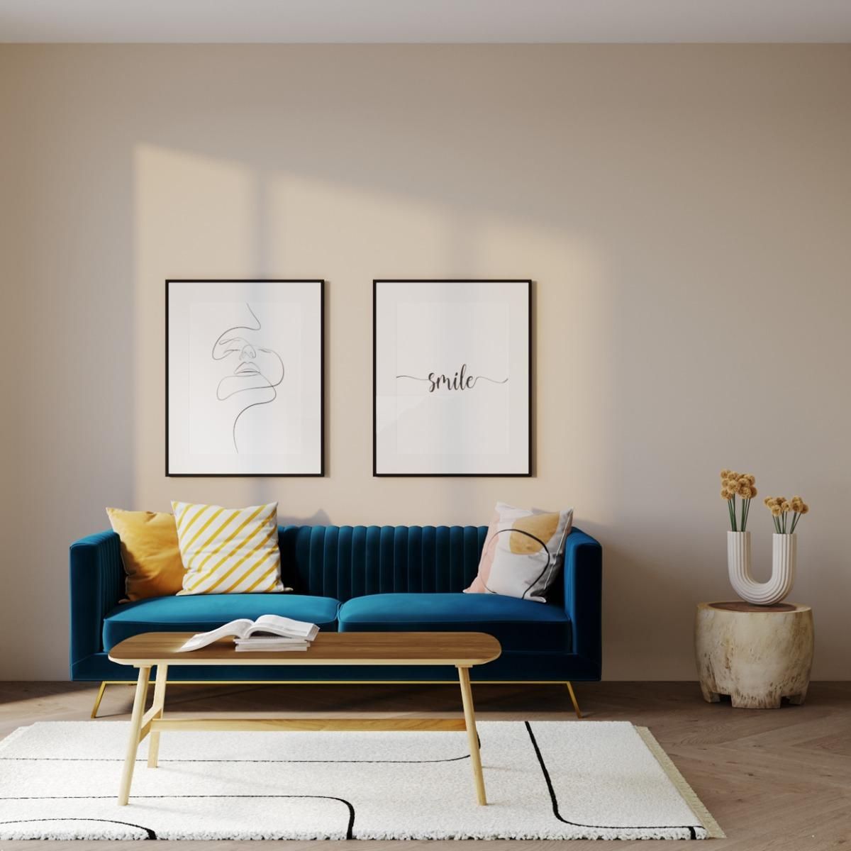 Rendez vous déco Table basse 120 cm en bois clair - Suly