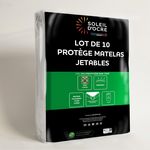 SOLEIL D'OCRE Lot de 10 protèges matelas jetables, par Soleil d'Ocre. Coloris disponibles : Blanc