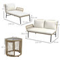 Voir la diapositive 3 : OUTSUNNY Salon de jardin d'angle 3 places résine tressée avec table basse et coussins