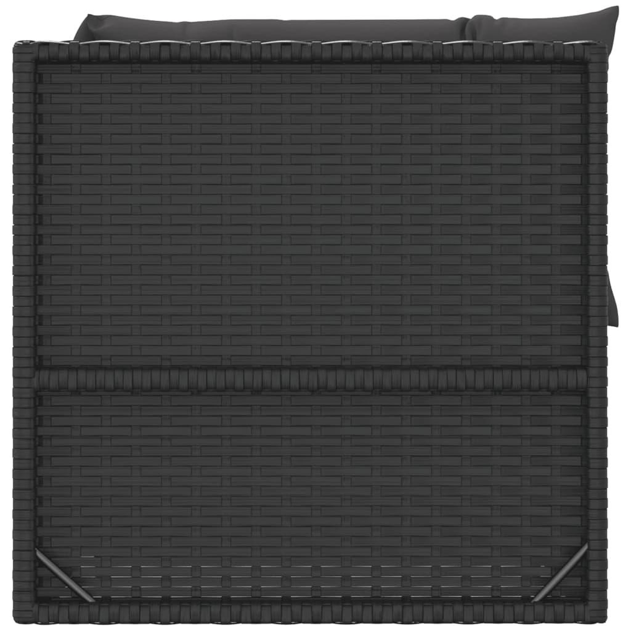 Voir la diapositive 5 : VIDAXL Salon de jardin 3 pcs avec coussins Noir Resine tressee