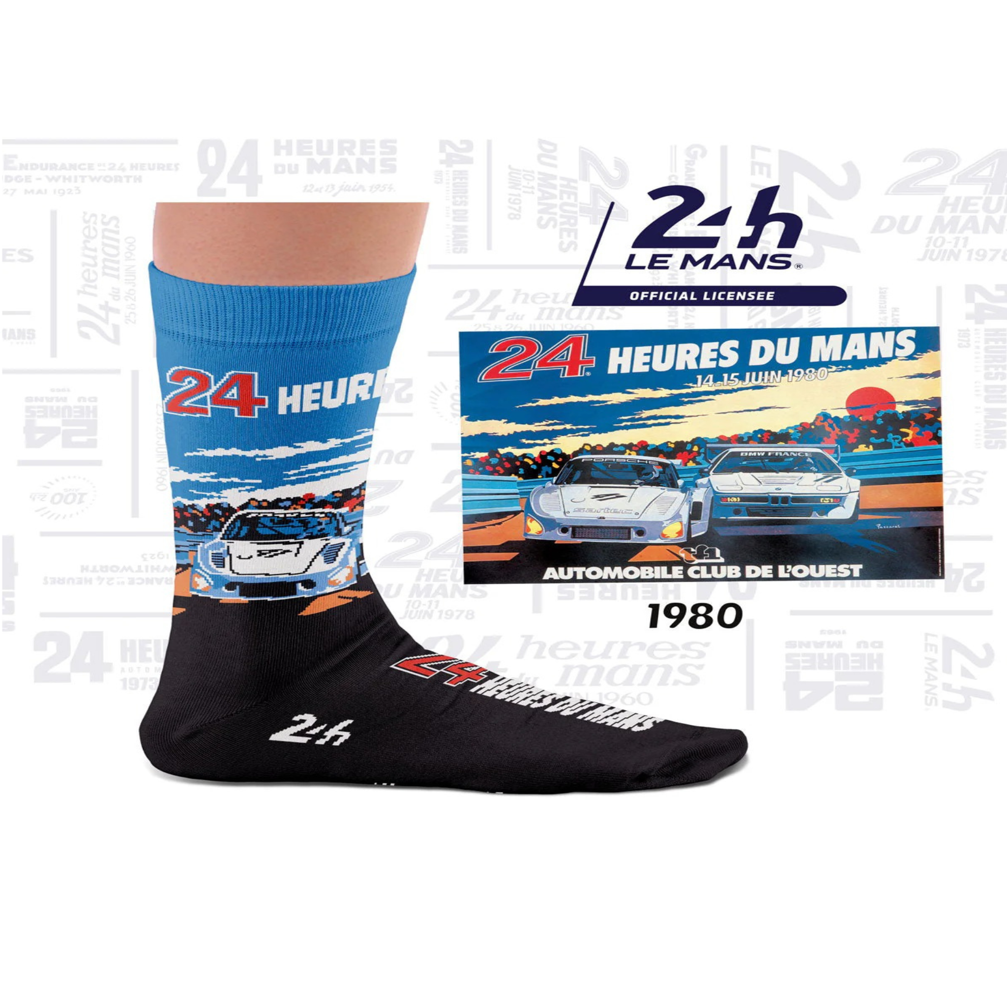 Voir la diapositive 5 : SOCK AFFAIRS Coffret chaussettes 24h le mans, les affiches iconiques