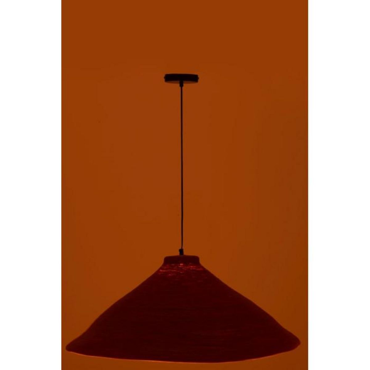 Paris Prix Lampe Suspension en Jonc de Mer  Angelique  82cm Terracotta