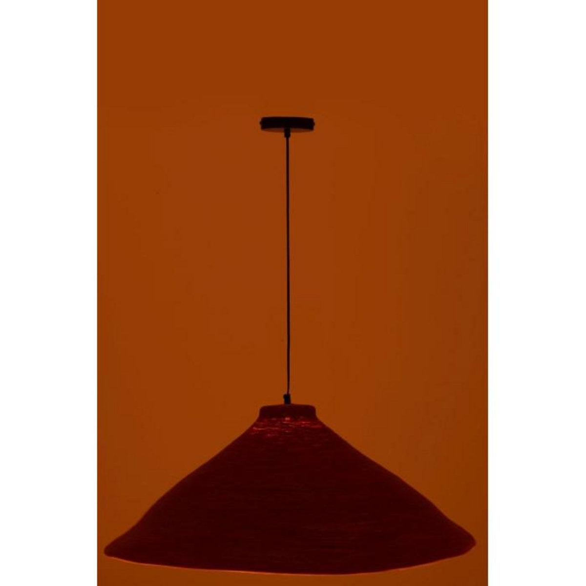Paris Prix Lampe Suspension en Jonc de Mer  Angelique  82cm Terracotta
