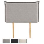 IDIMEX Tête de lit NERINA 90 sur pieds, en tissu. Coloris disponibles : Gris, Noir
