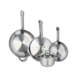 ELO Ensemble de 3 Poêles de cuisson 24, 28 et 32 cm et 1 faitout 16 cm Elo Profi Brillant