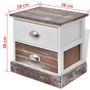 Voir la diapositive 6 : VIDAXL Table de chevet 2 pcs Marron et Blanc