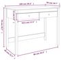 Voir la diapositive 6 : VIDAXL Bureau avec tiroirs 100x50x78 cm Bois massif de pin