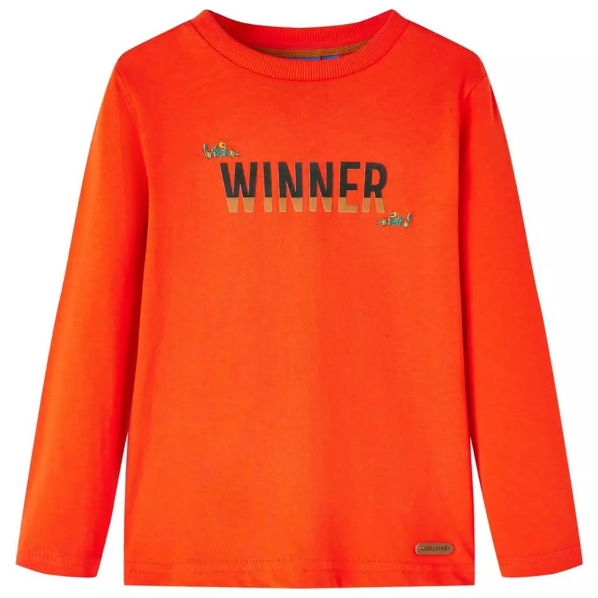 VIDAXL T-shirt pour enfants a manches longues orange vif 104