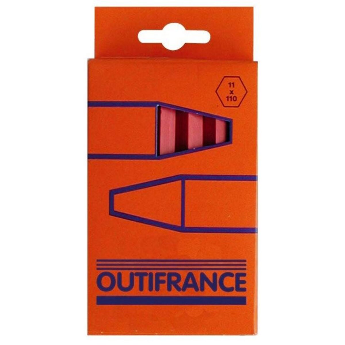 OUTIFRANCE Boîte de 12 craies rouges industrielles