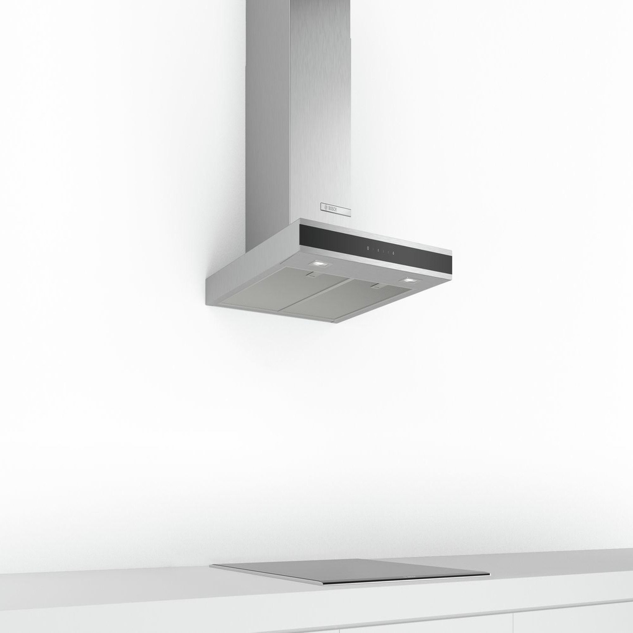 Voir la diapositive 4 : BOSCH Hotte décorative murale 60cm 580m3/h inox - dwb66fm50