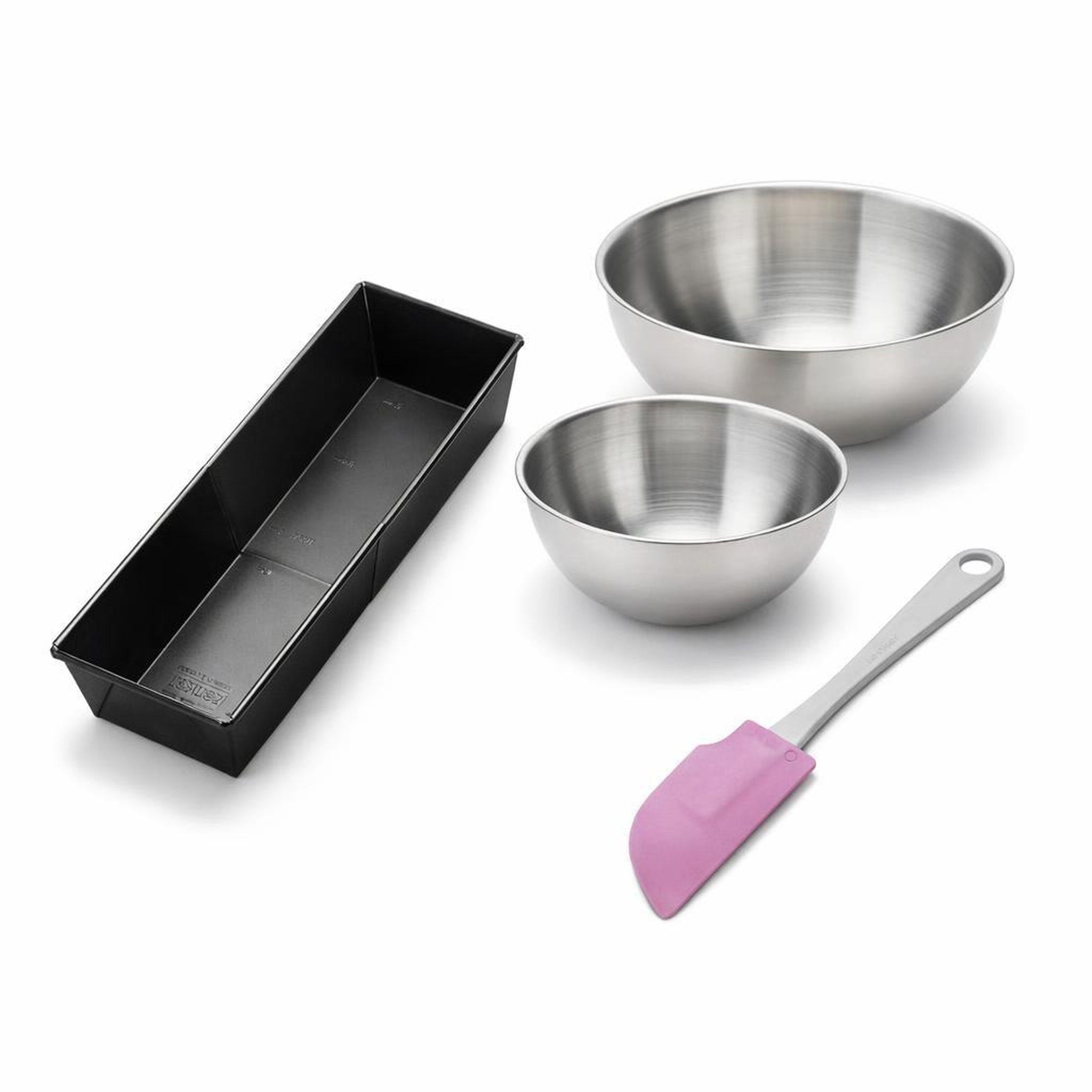 ZENKER Set de 4 ustensiles de pâtisserie moule à gâteaux bol et spatule black metallic black mettallic zenker  black mettallic