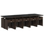Voir la diapositive 3 : VIDAXL Ensemble a manger de jardin et coussins 11 pcs marron rotin