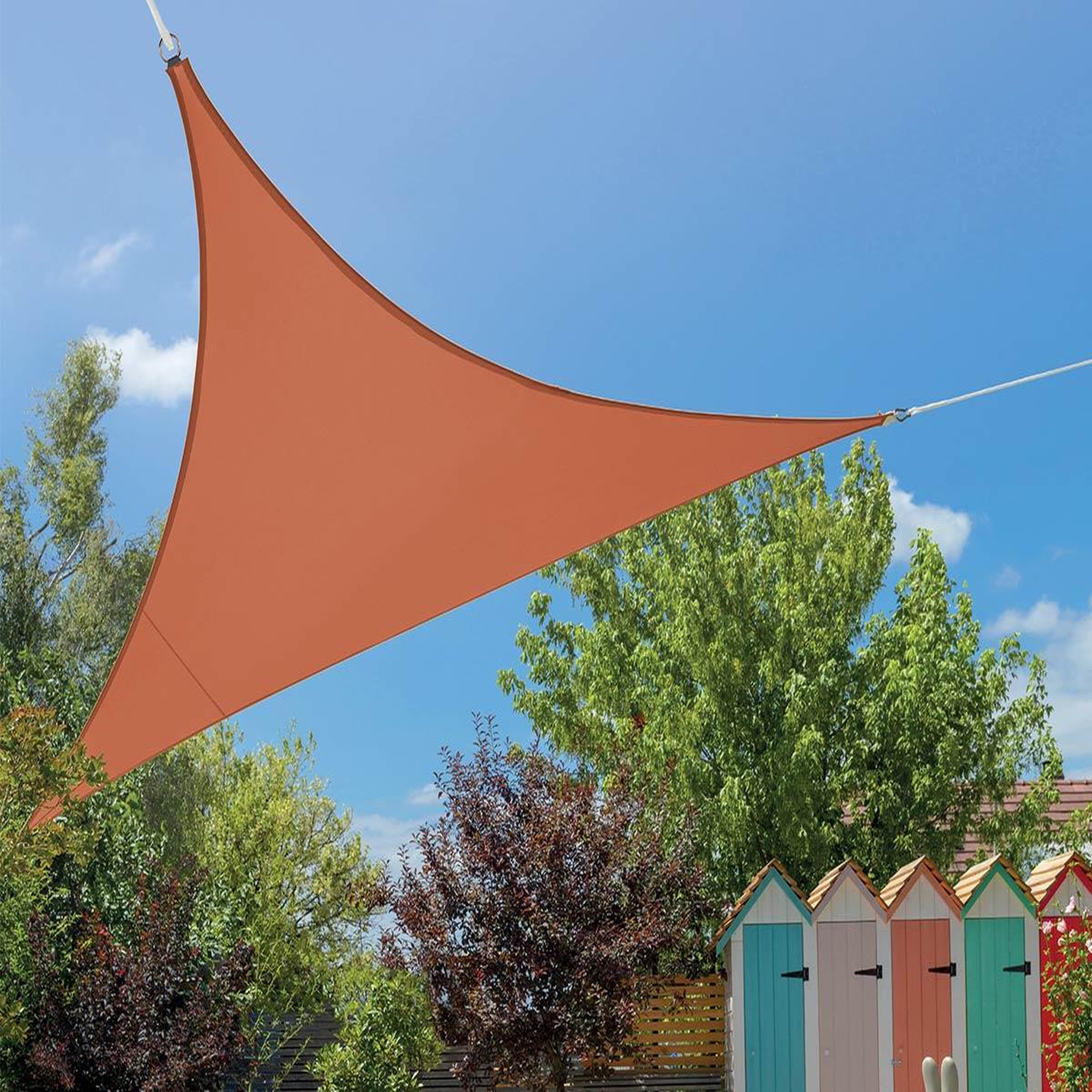 Jardiline Voile d'ombrage triangulaire flex 3,60 x 3,60 x 3,60 m - camel - jardiline