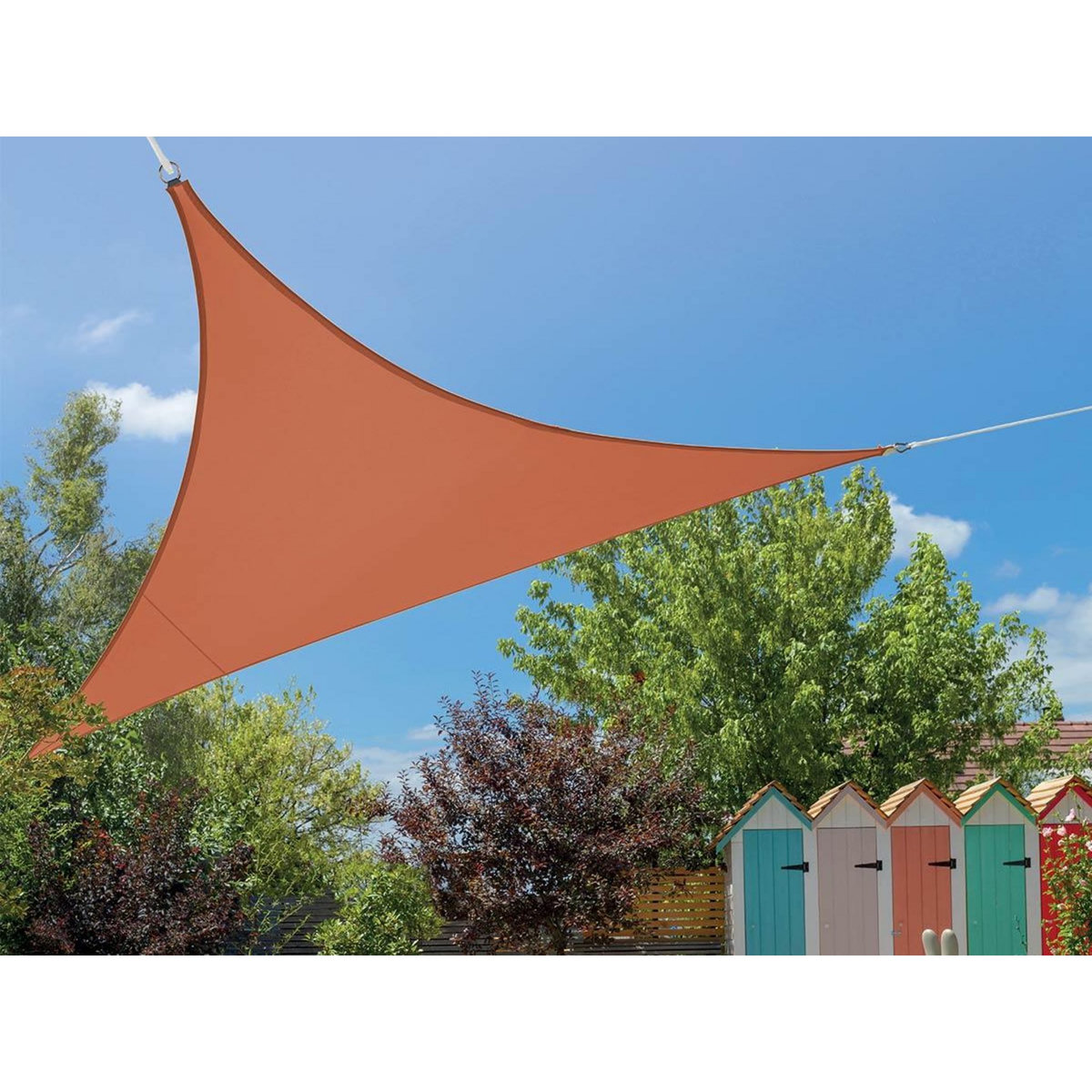 Jardiline Voile d'ombrage triangulaire Flex 3,60 x 3,60 x 3,60 m - Camel - Jardiline