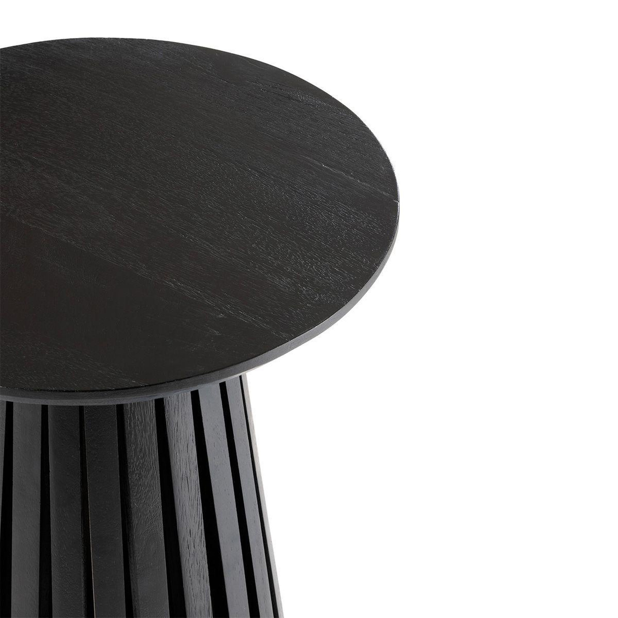 Voir la diapositive 2 : J-LINE Table d'appoint design en bois  vincent  40cm noir