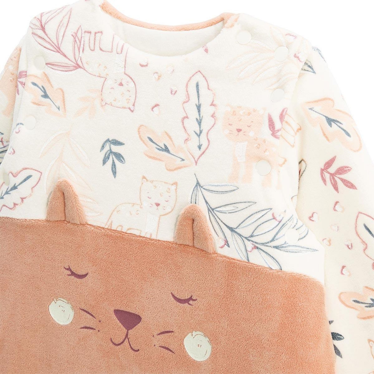 Petit Béguin Turbulette d'hiver en velours avec pieds retroussables et manches amovibles Matcha