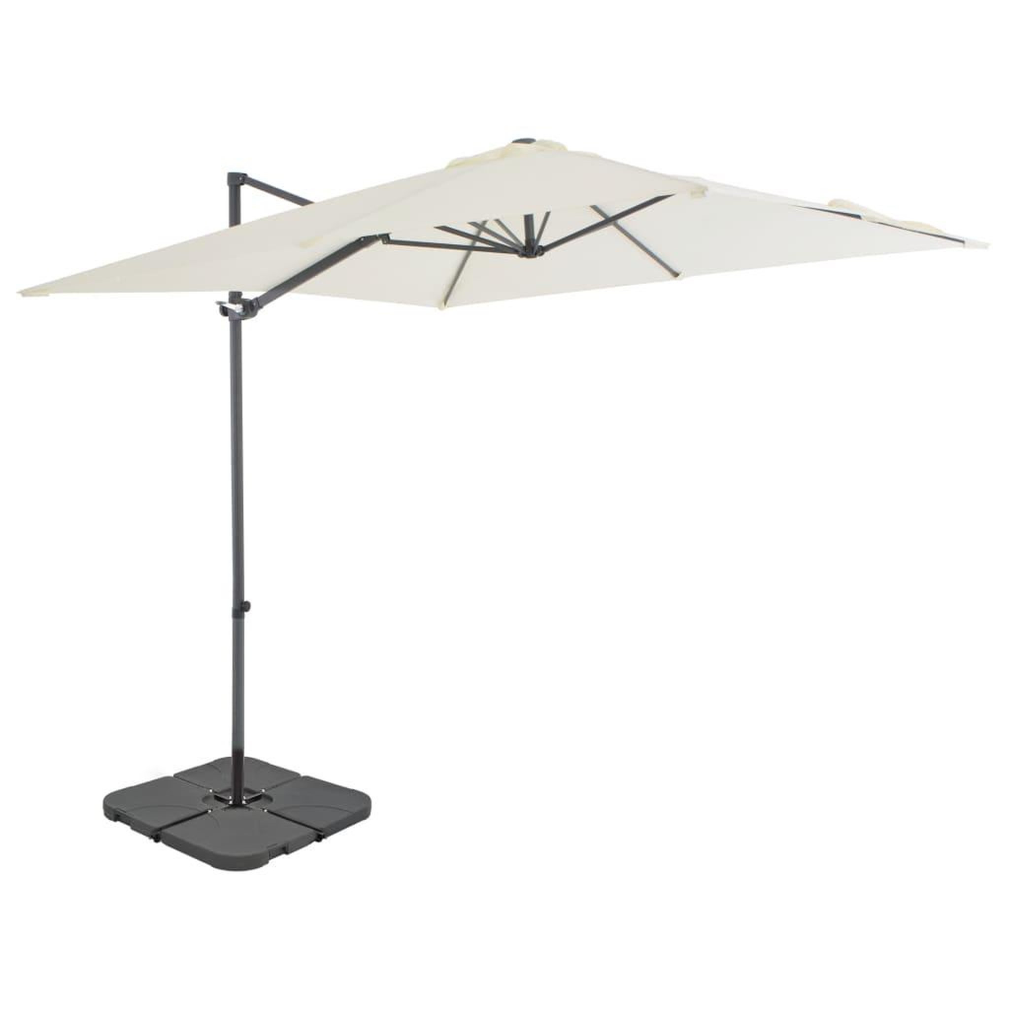 Voir la diapositive 1 : VIDAXL Parasol de jardin avec base portable sable