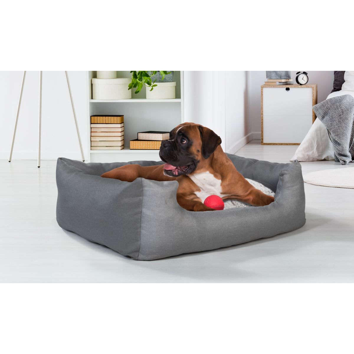 Idomya E. Coussin panier pour chien 80 x 60 cm réversible