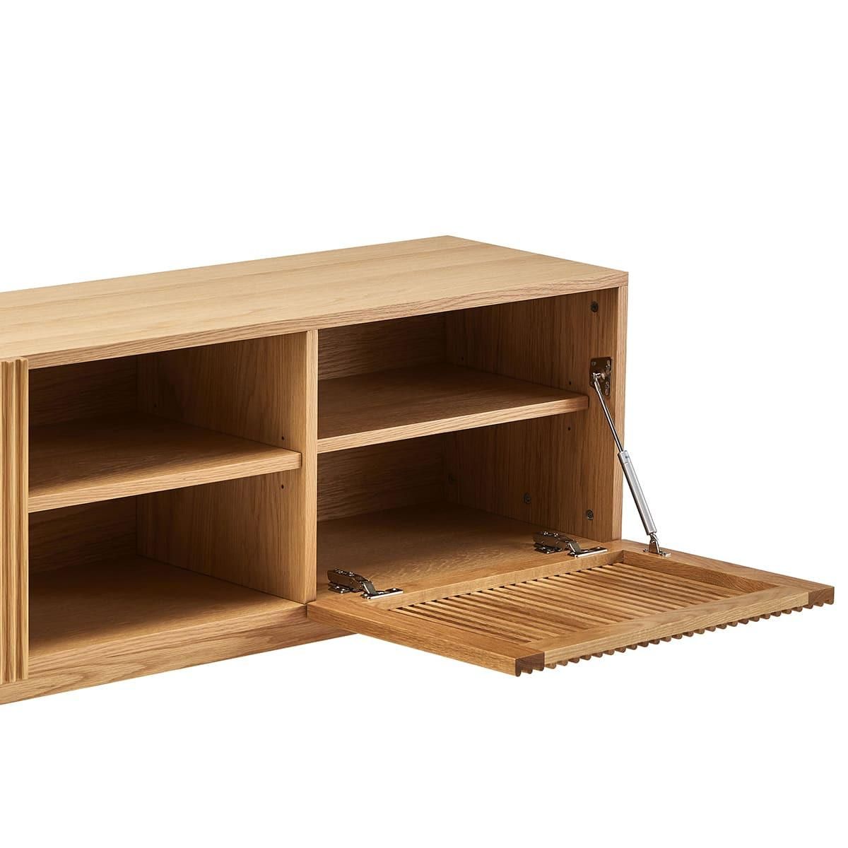 HOMIFAB Meuble TV 2 portes en bois 160 cm - Umea