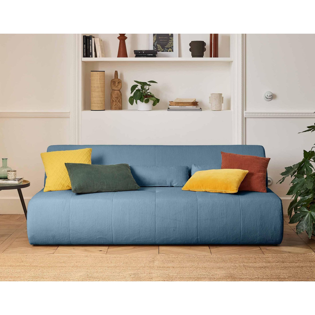 LISA DESIGN Onyx - canapé droit 3 places - en velours côtelé