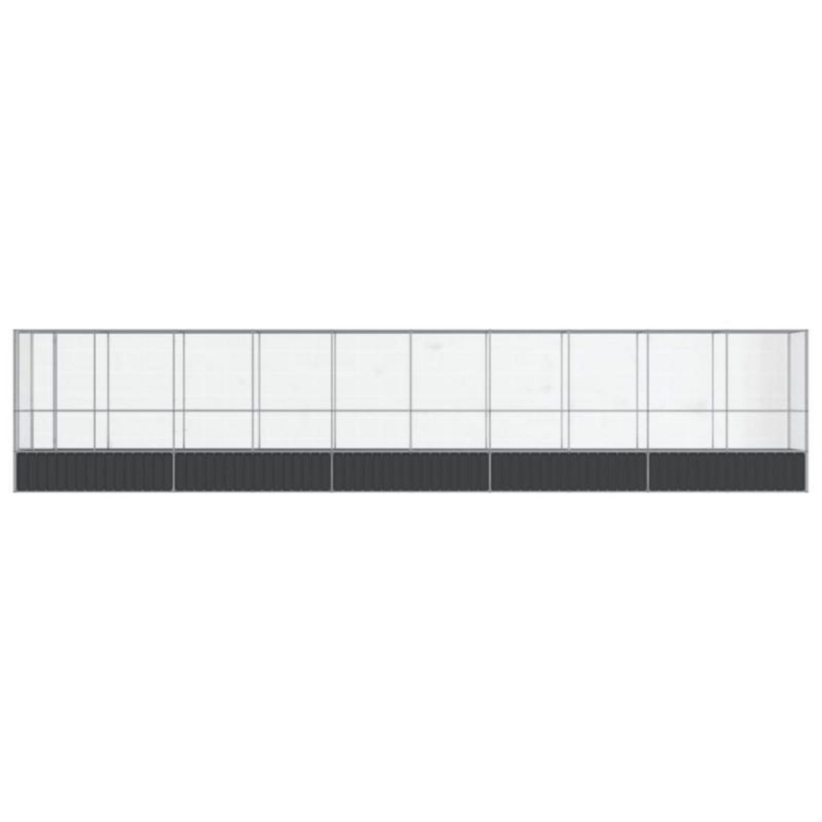 VIDAXL Volière avec extension argenté 1042,5x107x212 cm acier