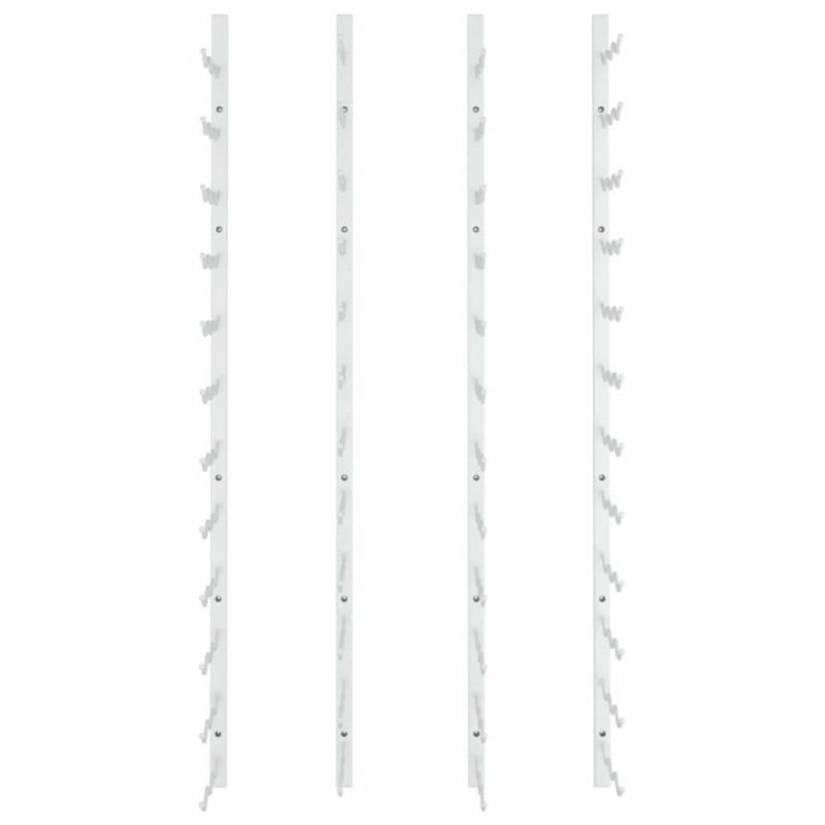 VIDAXL Casier à vin mural pour 36 bouteilles 2 pcs Blanc Fer