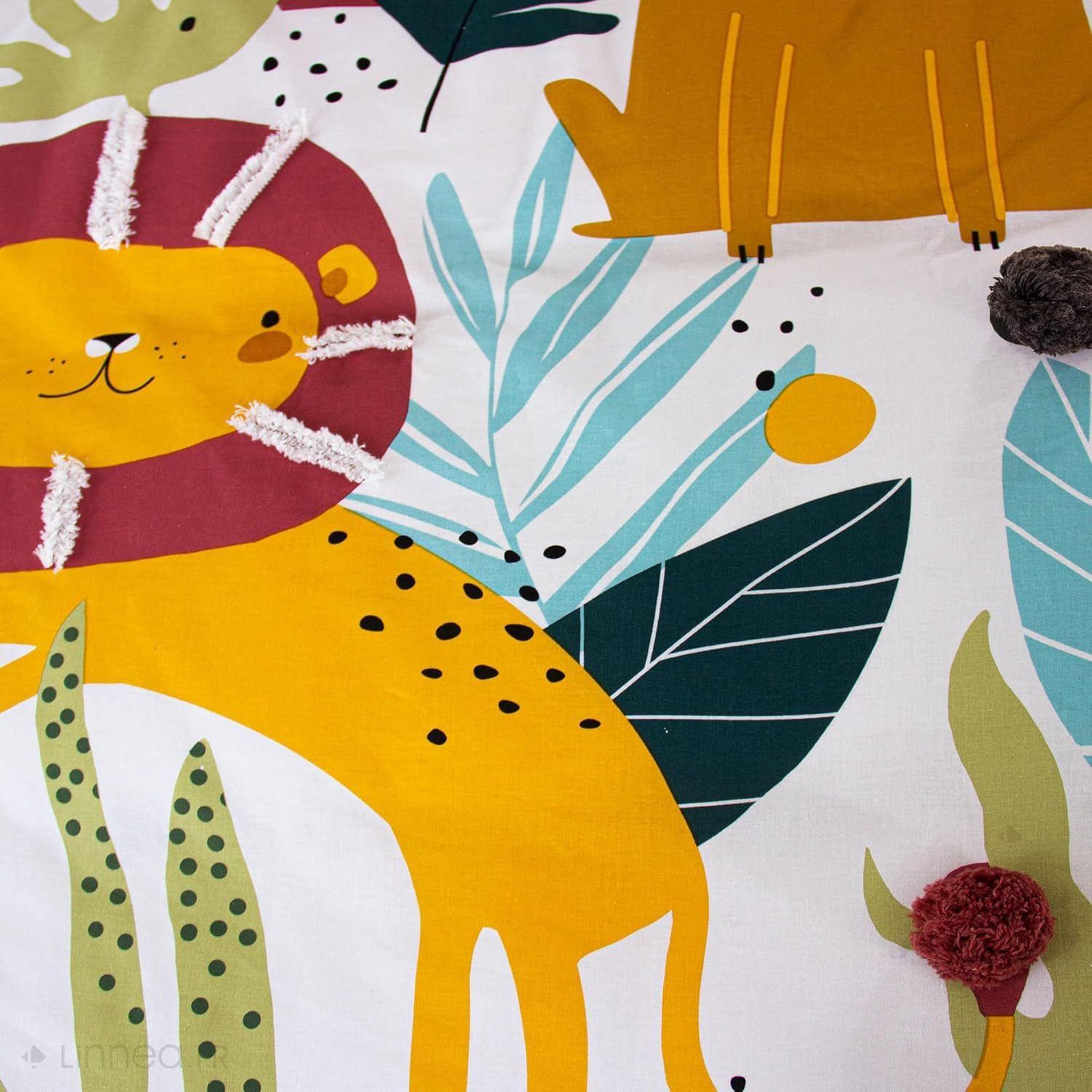 Voir la diapositive 4 : COTE DECO Parure de lit enfant Tigre - 100% coton 57 fils/cm² - 140 x 200 cm