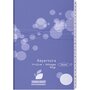 AUCHAN Répertoire piqué 17x22cm - 140 pages - Grands carreaux Seyes - violet