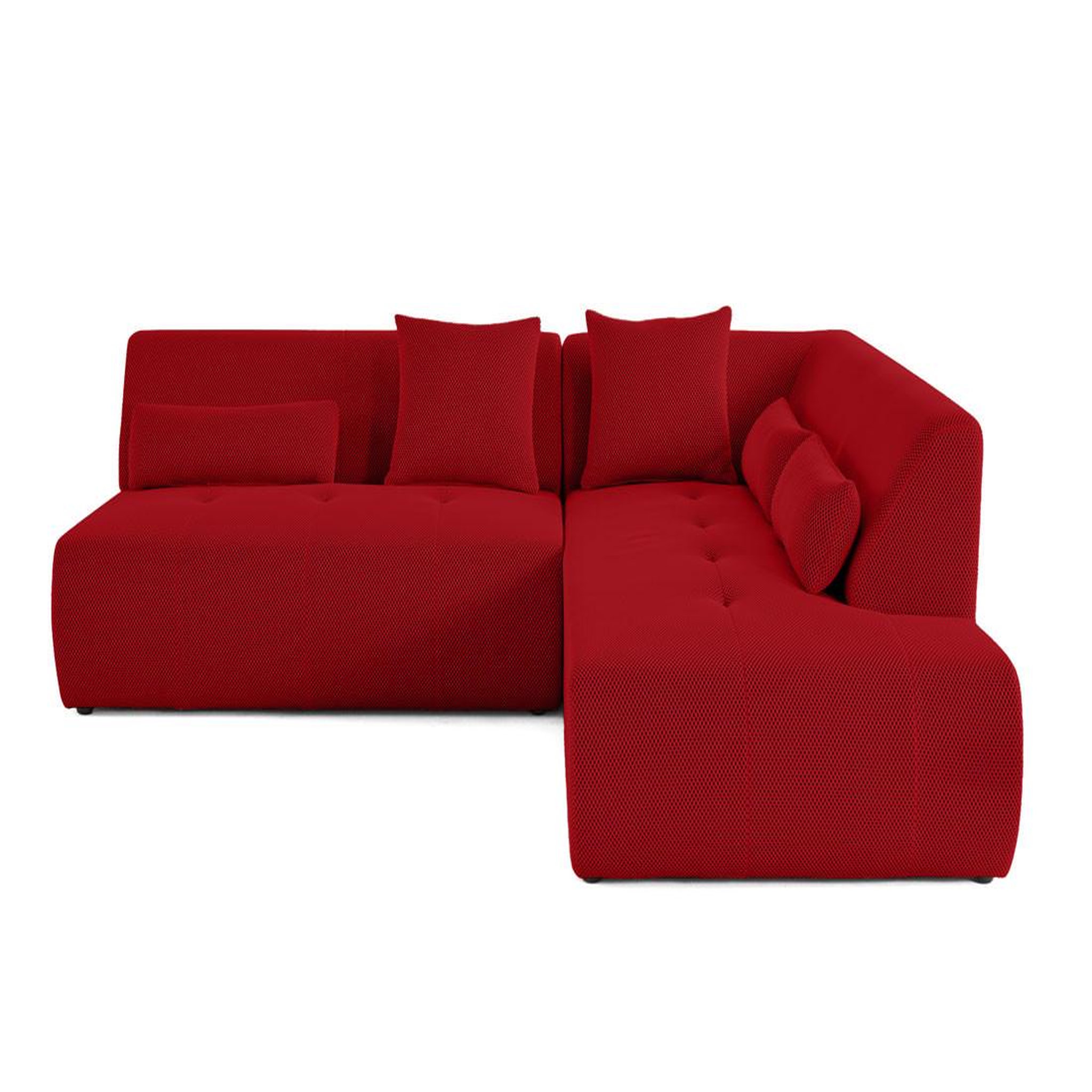 Voir la diapositive 1 : LISA DESIGN Onyx - canapé modulable d'angle droit 5 places - en tissu mailles 3d